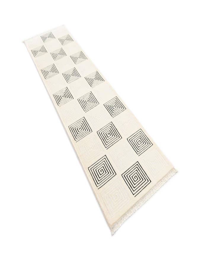 Detail image of 2' 8 x 9' 9 Hand Knotted Darya Wool Runner Rug
