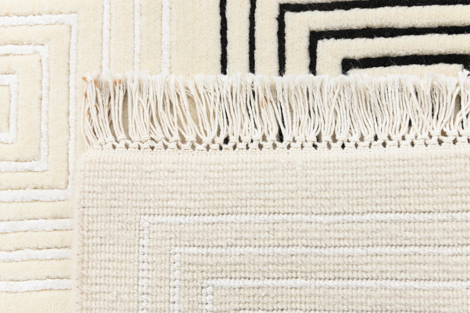 2' 8 x 9' 9 Hand Knotted Darya Wool Runner Rug