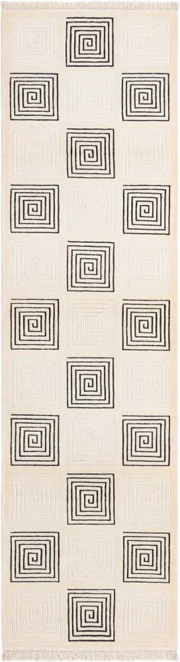 Detail image of 2' 8 x 9' 9 Hand Knotted Darya Wool Runner Rug