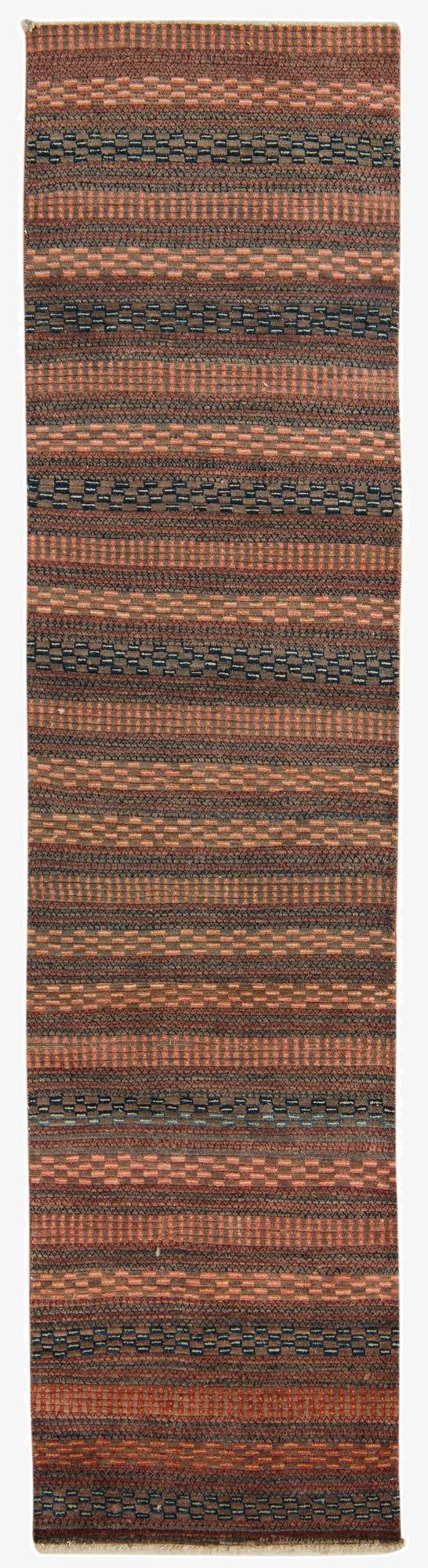 2' 6 x 10' 1  Hand Knotted Darya Wool Runner Rug