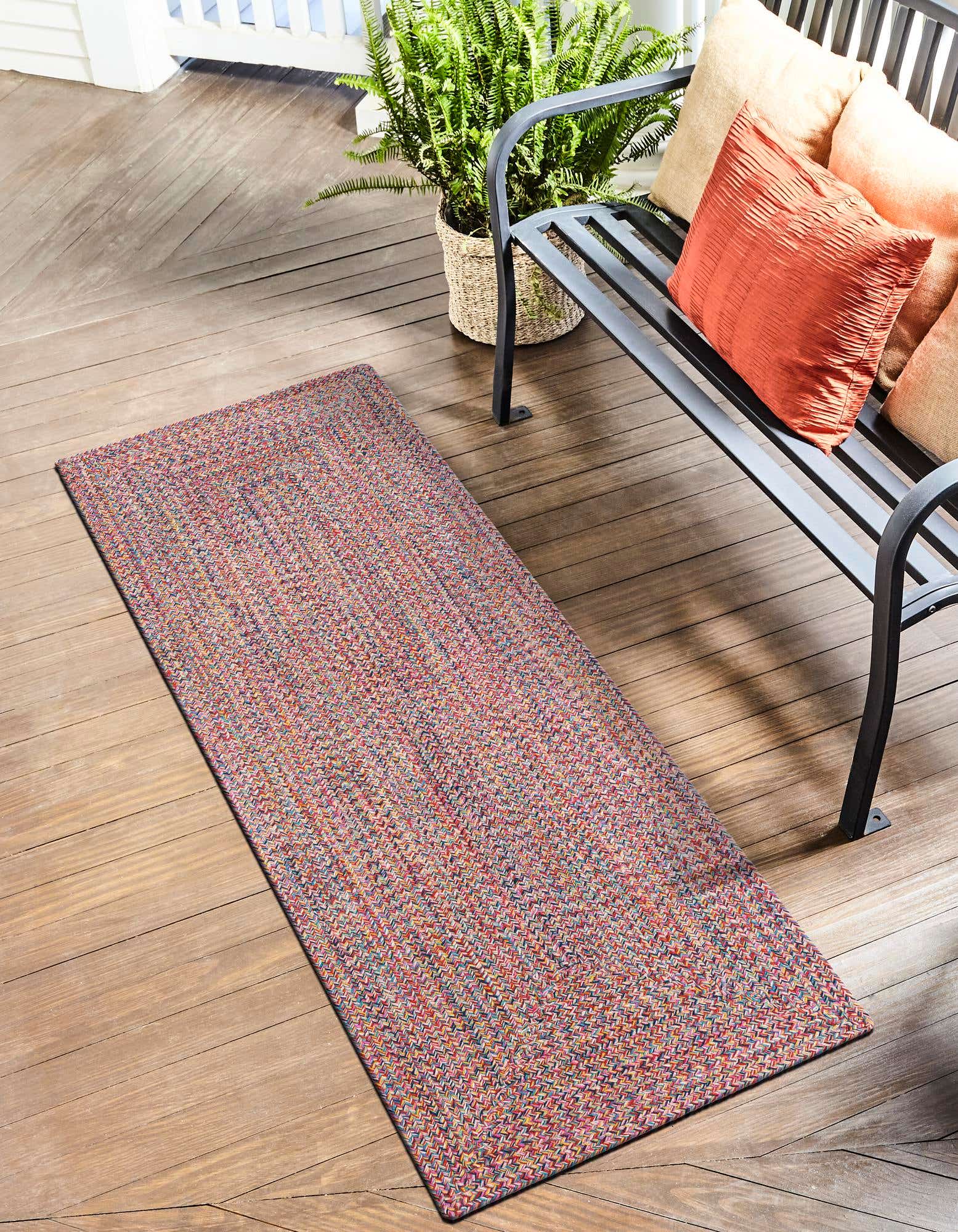 Detail image of 60cm x 185cm  Hand Woven Eco Verse   Washable Indoor / Outdoor Runner Rug