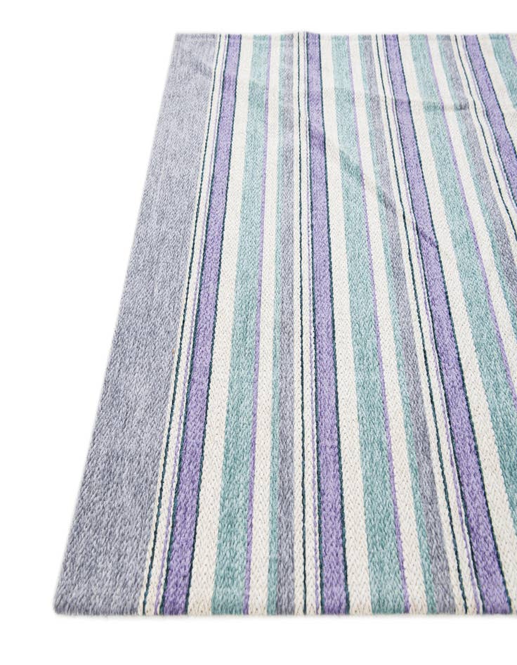 Detail image of 2' 5 x 5' 3 Flatweave Cotton Dhurrie Runner Rug