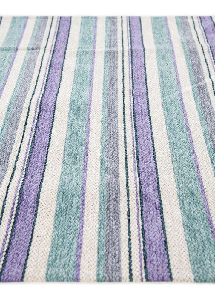 2' 5 x 5' 3 Flatweave Cotton Dhurrie Runner Rug