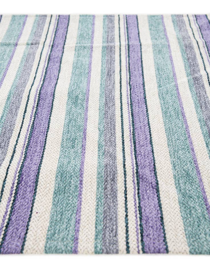 Detail image of 2' 5 x 5' 3 Flatweave Cotton Dhurrie Runner Rug
