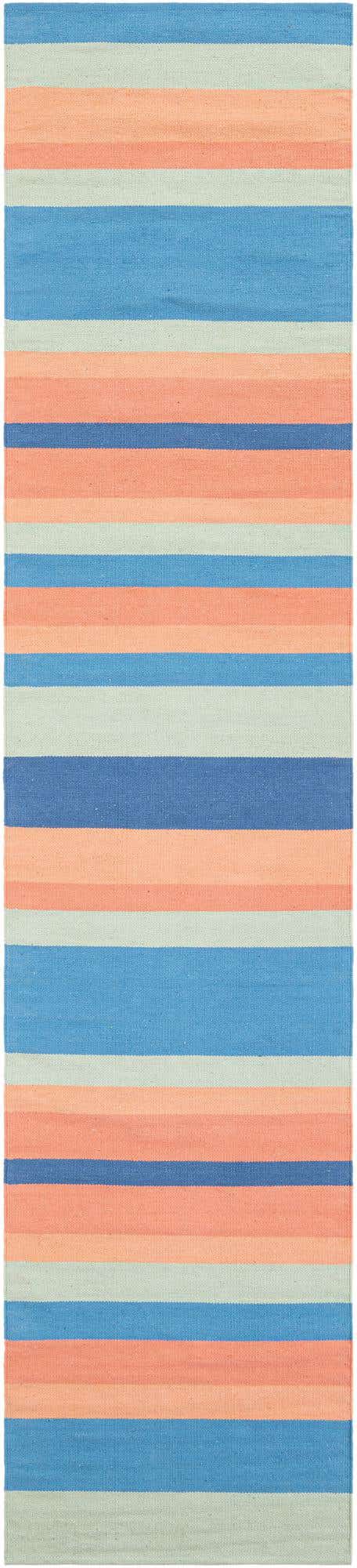 2' 7 x 12' Hand Woven Flatweave Cotton Dhurrie Runner Rug