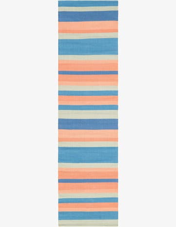 2' 7 x 10' Hand Woven Flatweave Cotton Dhurrie Runner Rug