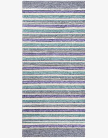 2' 5 x 5' 3 Flatweave Cotton Dhurrie Runner Rug