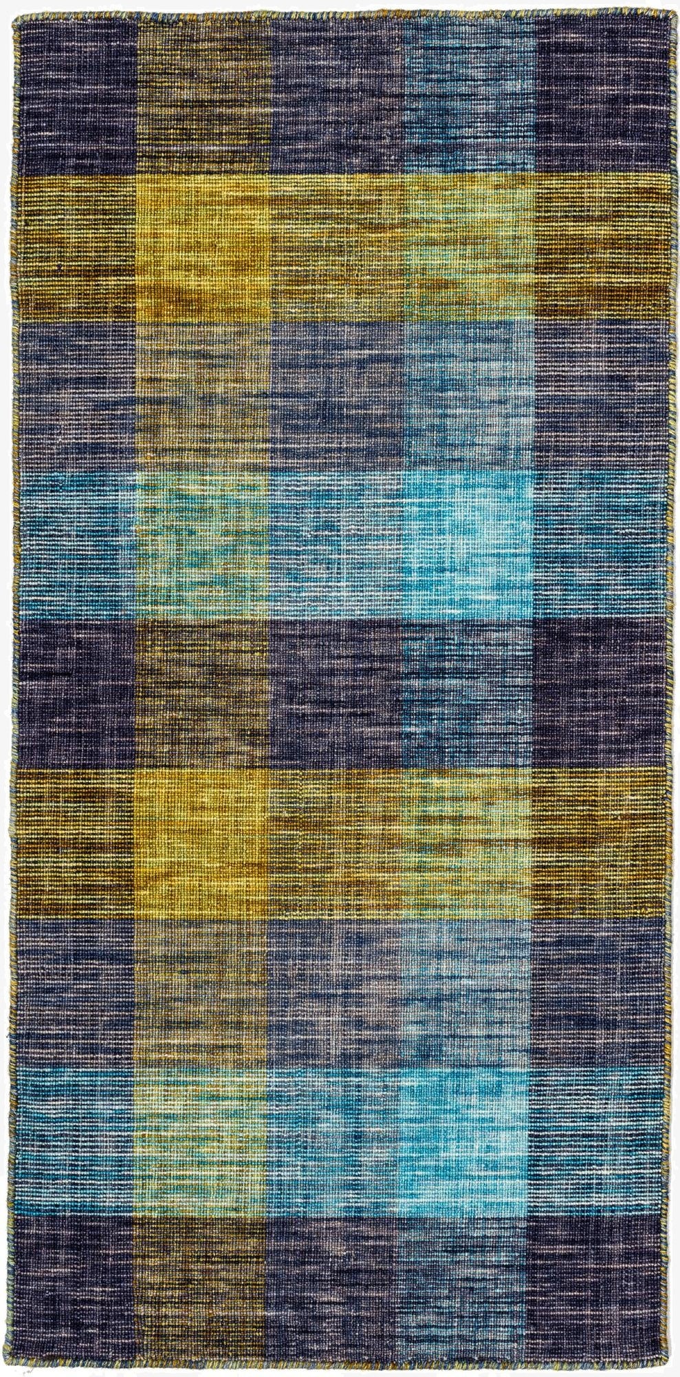 2' 4 x 4' 7  Hand Knotted Gabbeh Wool Runner Rug