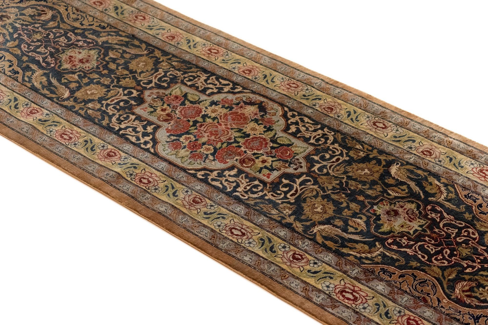 1' 8 x 4' 11 Ghom Runner Rug