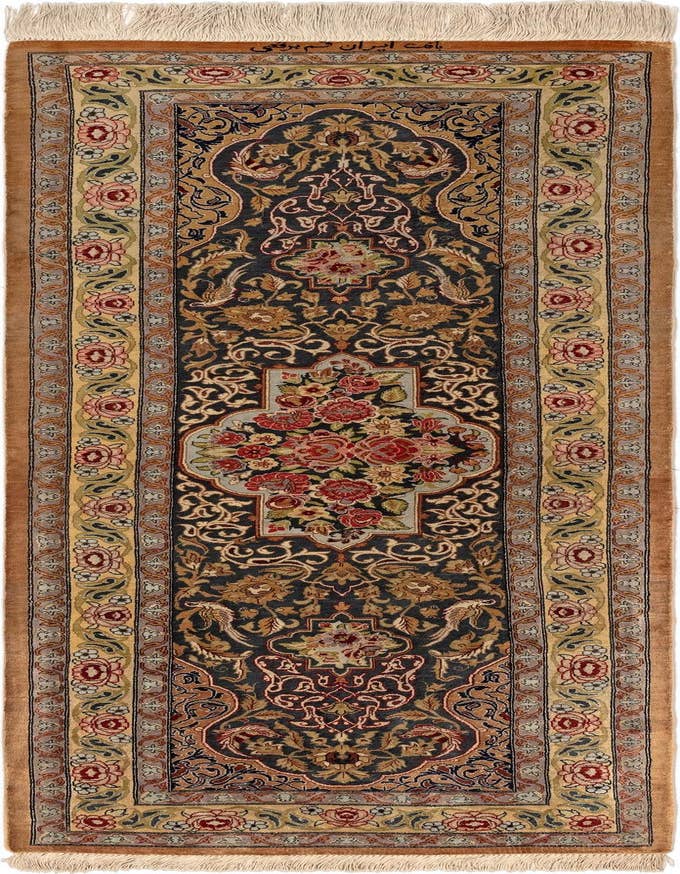 Detail image of 1' 8 x 4' 11 Ghom Runner Rug