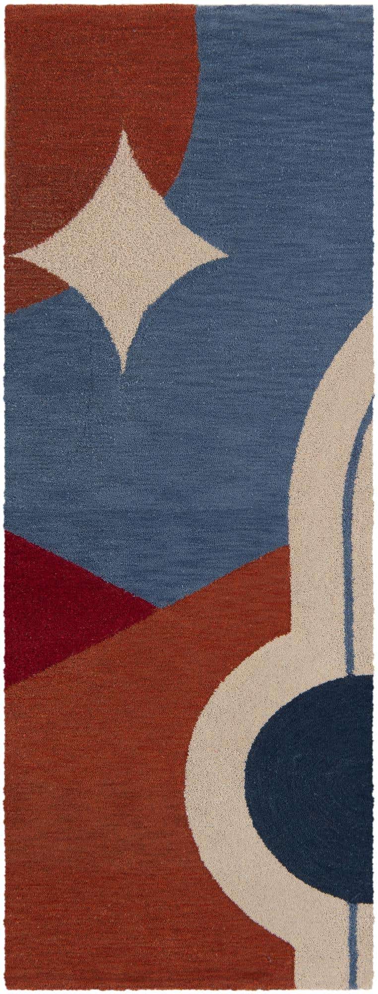 2' x 8' Handtufted Wool Runner Rug