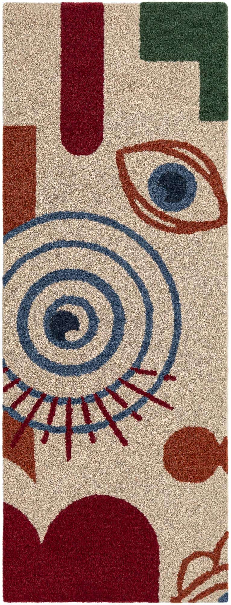 2' x 6' 1 Handtufted Wool Runner Rug