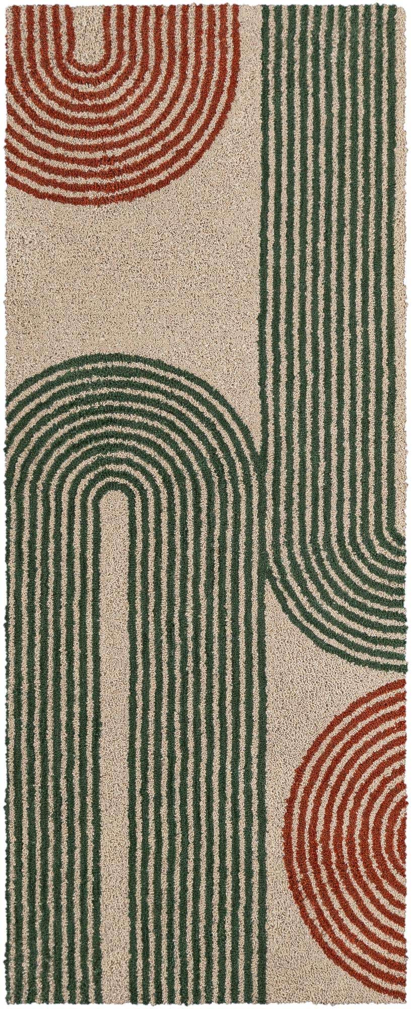 2' x 8' Handtufted Wool Runner Rug