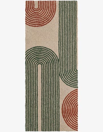 2' x 8' Handtufted Wool Runner Rug