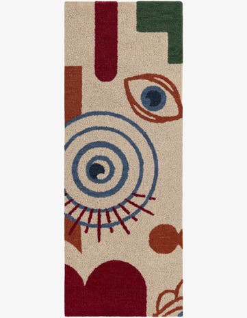 2' x 8' Handtufted Wool Runner Rug