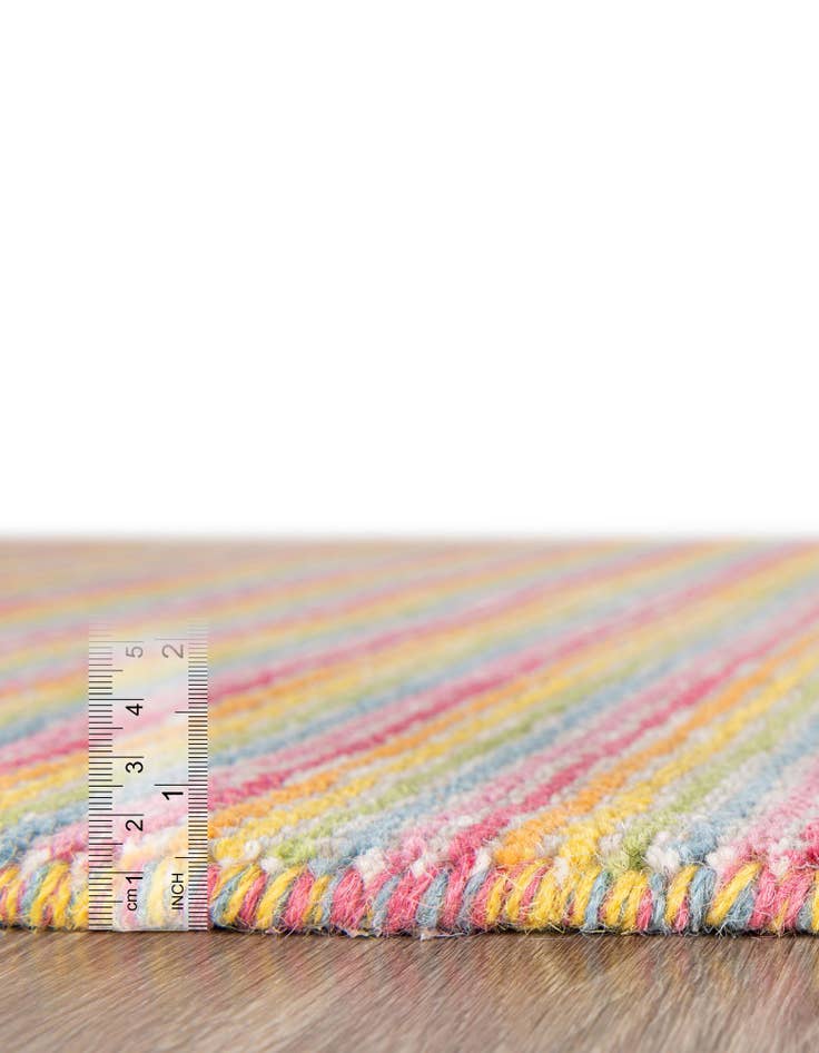 Detail image of 2' x 6' 1 Hand Woven Happy Rugs Happy Home Wool Runner