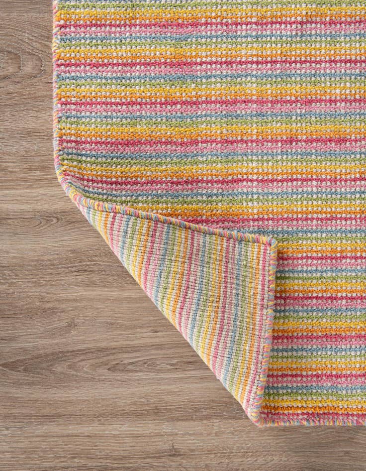 Detail image of 2' x 6' 1 Hand Woven Happy Rugs Happy Home Wool Runner