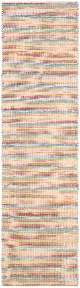 2' 7 x 10' Hand Woven Happy Rugs Rainbow Weave Runner