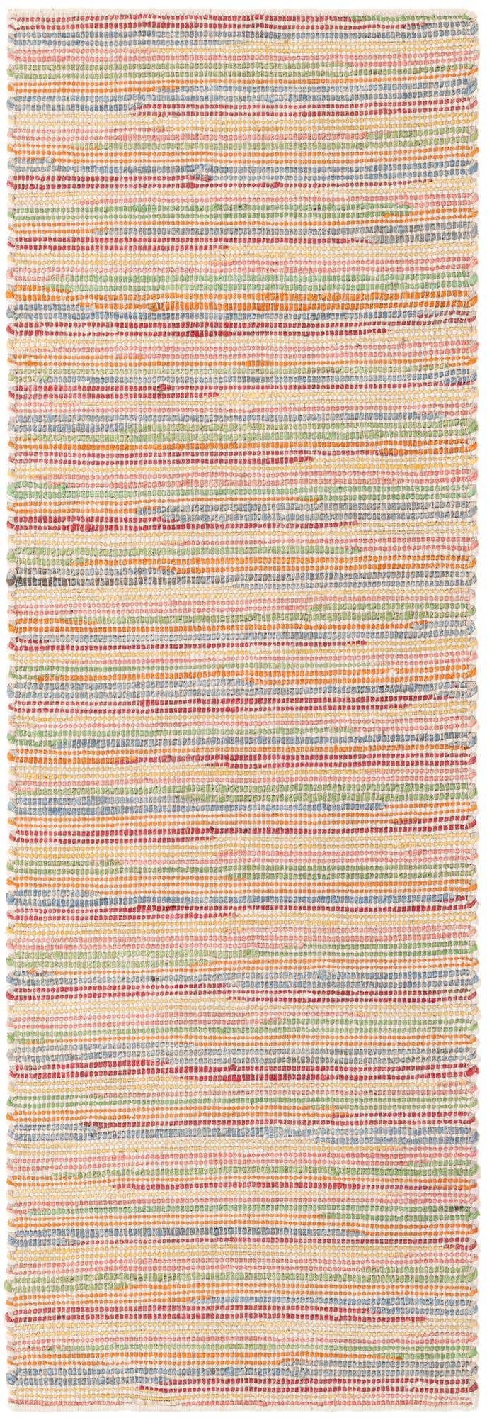 2' x 6' 1 Hand Woven Happy Rugs Rainbow Weave Runner