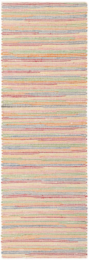 2' x 6' 1 Hand Woven Happy Rugs Rainbow Weave Runner