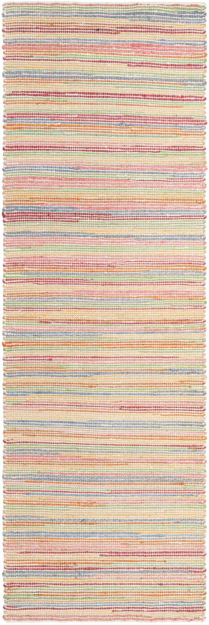 2' 7 x 8' Hand Woven Happy Rugs Rainbow Weave Runner