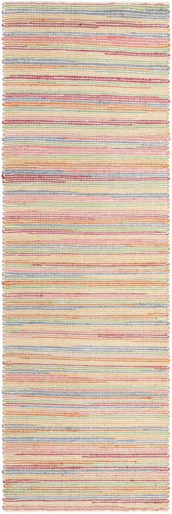 2' 7 x 8' Hand Woven Happy Rugs Rainbow Weave Runner
