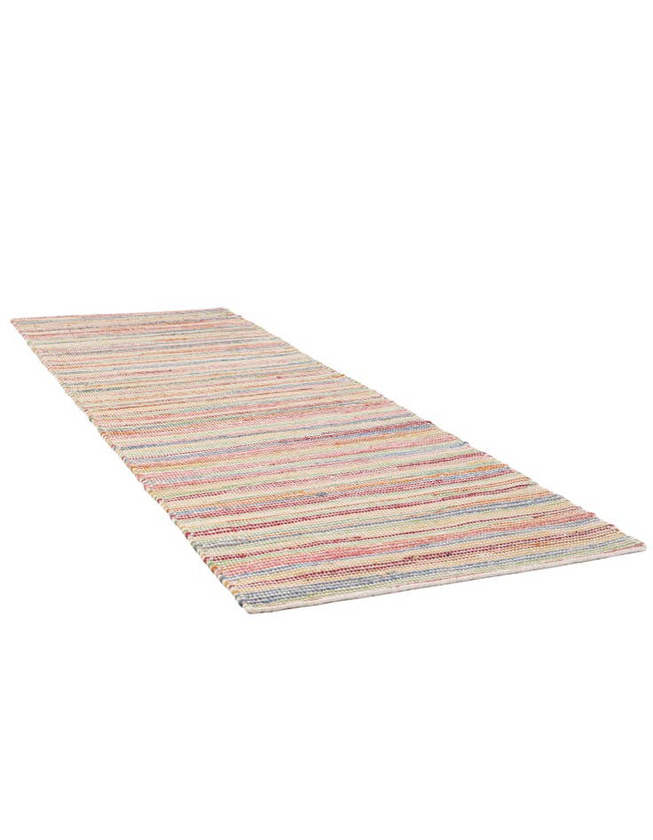 Detail image of 2' 7 x 8'  Hand Woven Happy Rugs Rainbow Weave Runner