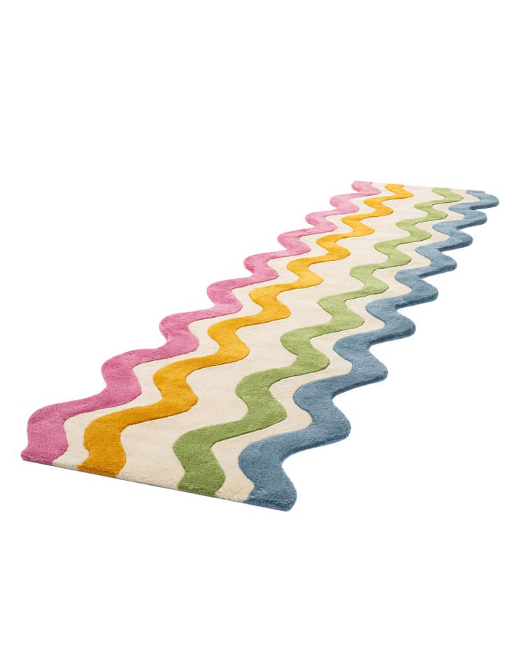 Detail image of 2' 7 x 10' Happy Rugs Wavy Wool Runner