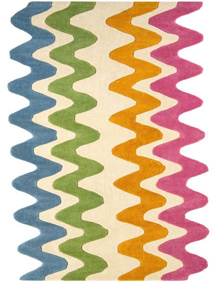 Detail image of 2' 7 x 13' 1 Happy Rugs Wavy Wool Runner