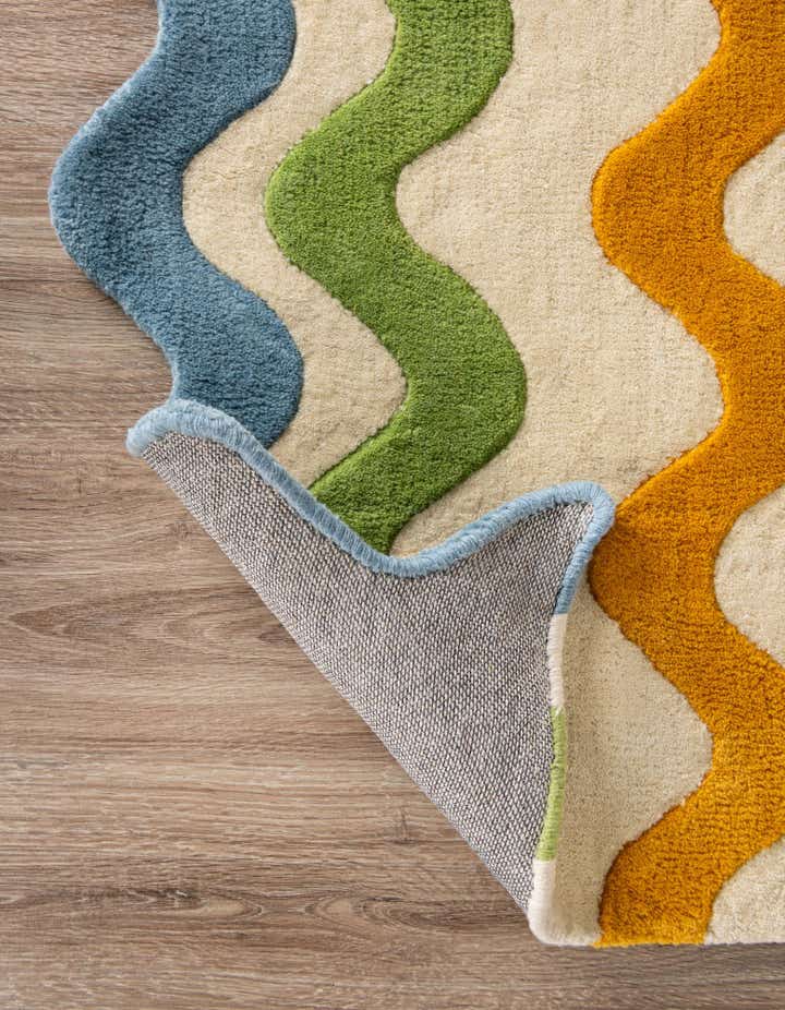 2' x 6' Happy Rugs Wavy Wool Runner