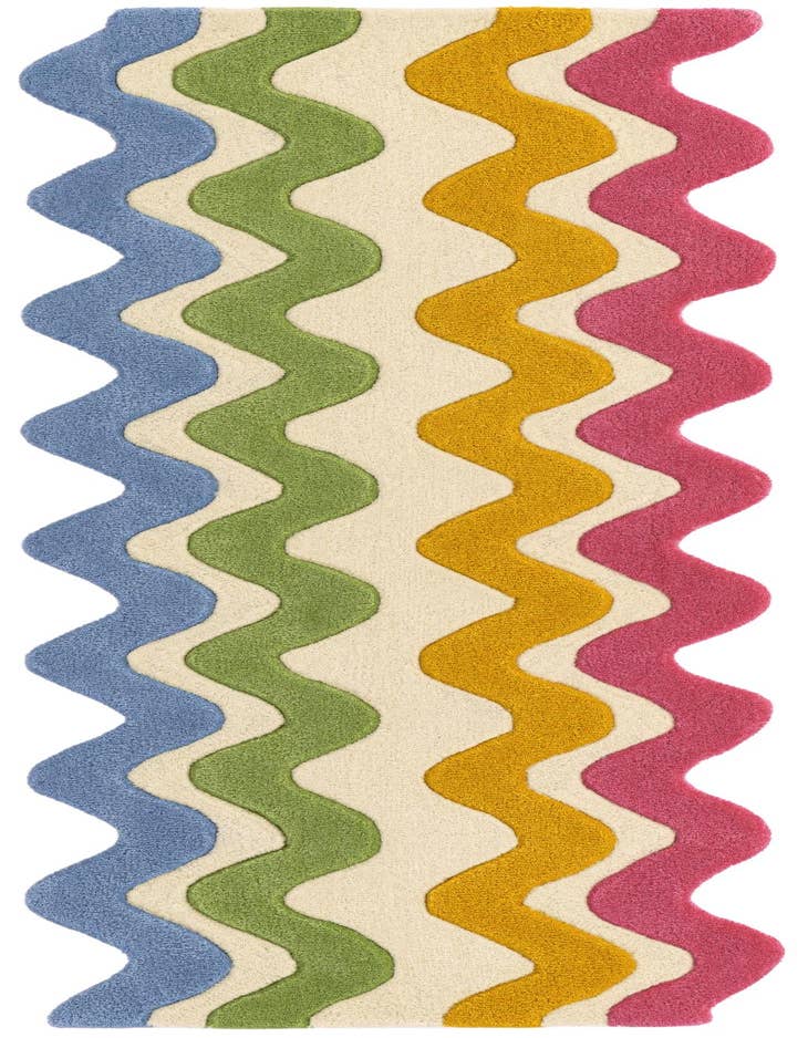 Detail image of 2' x 6' Happy Rugs Wavy Wool Runner