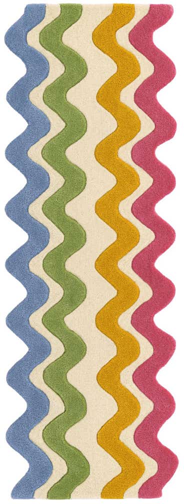 2' x 6' Happy Rugs Wavy Wool Runner