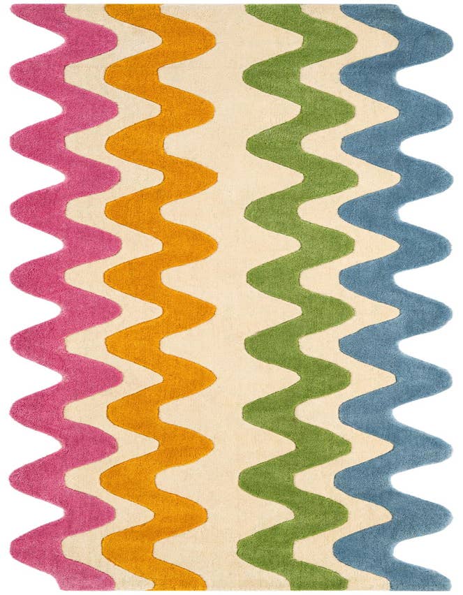 Detail image of 2' 7 x 8' Happy Rugs Wavy Wool Runner