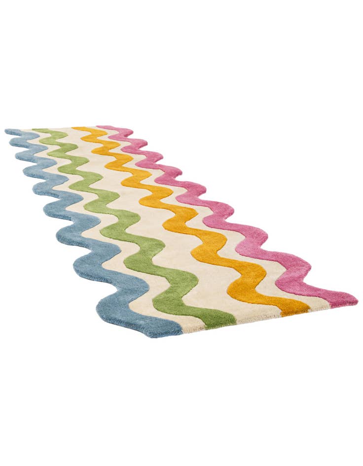 Detail image of 2' 7 x 8' Happy Rugs Wavy Wool Runner