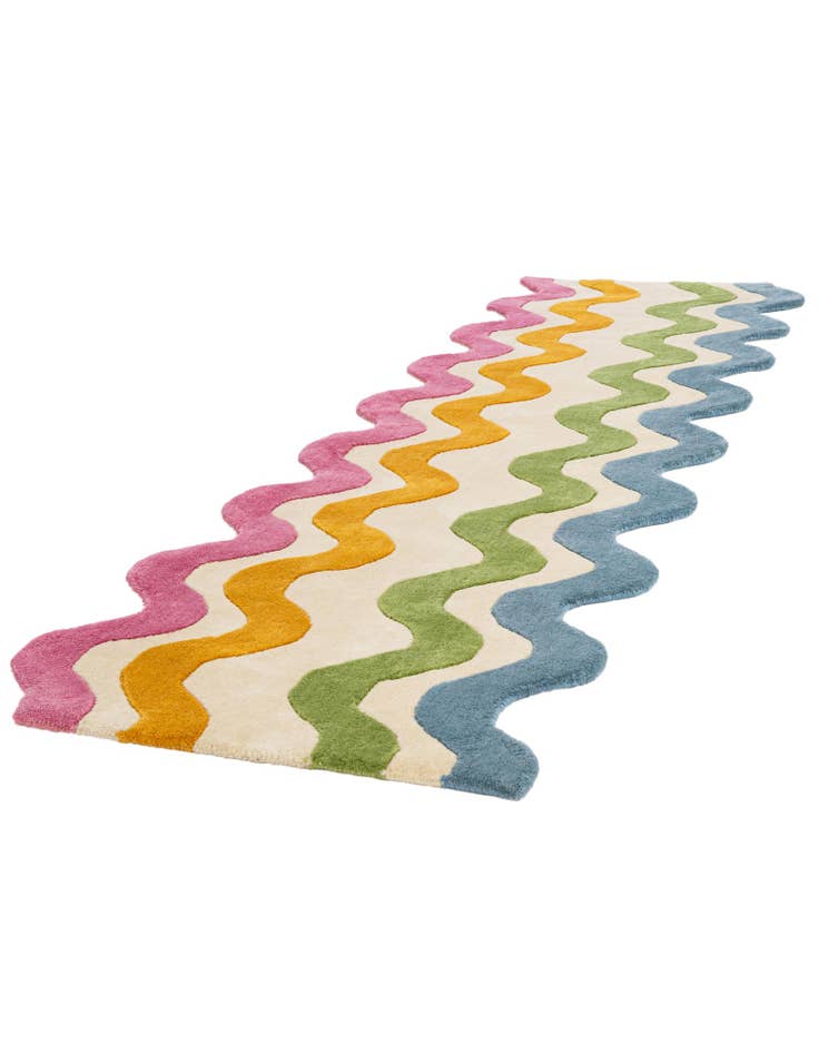 Detail image of 2' 7 x 8' Happy Rugs Wavy Wool Runner