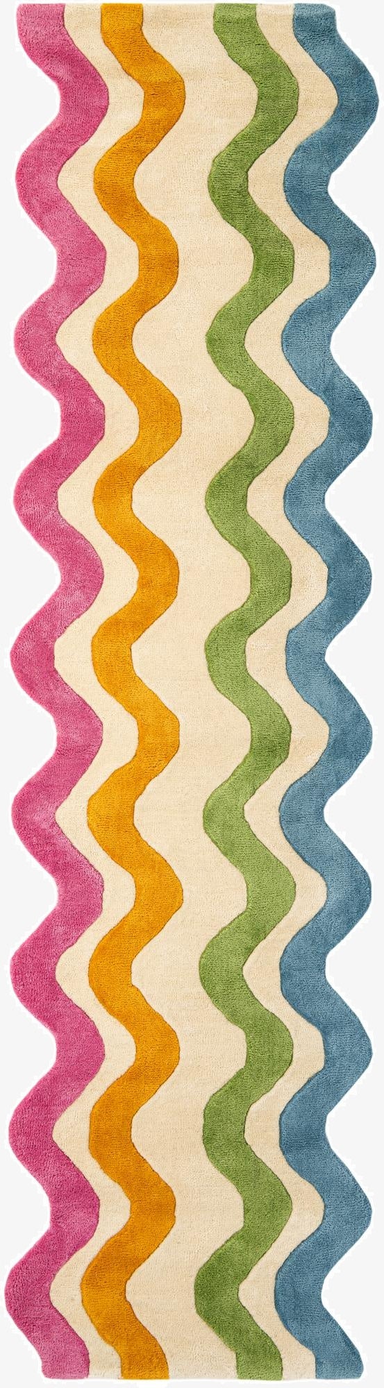 2' 7 x 10' Happy Rugs Wavy Wool Runner