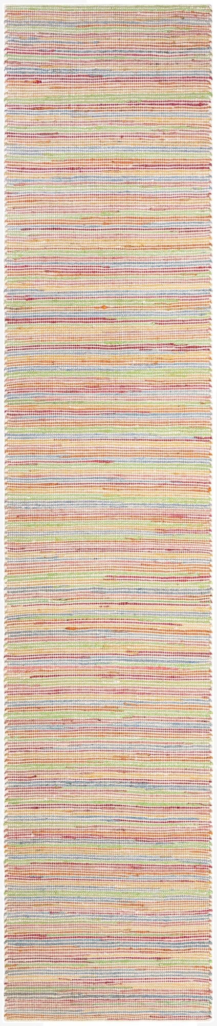2' 7 x 13' 1  Hand Woven Happy Rugs Rainbow Weave Runner