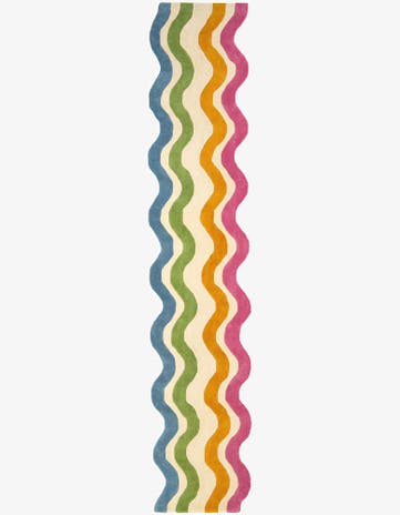 Happy Rugs Wavy Wool Runner