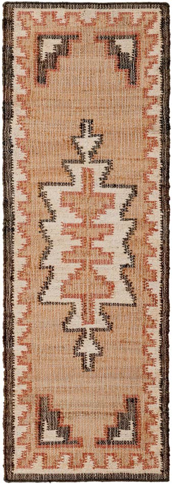 Detail image of 2' x 6' 1 Hand Woven Kala Handwoven Jute Runner Rug
