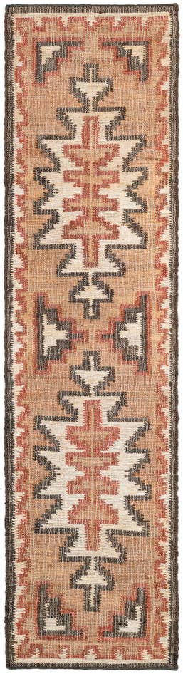 Detail image of 2' x 8' Hand Woven Kala Handwoven Jute Runner Rug