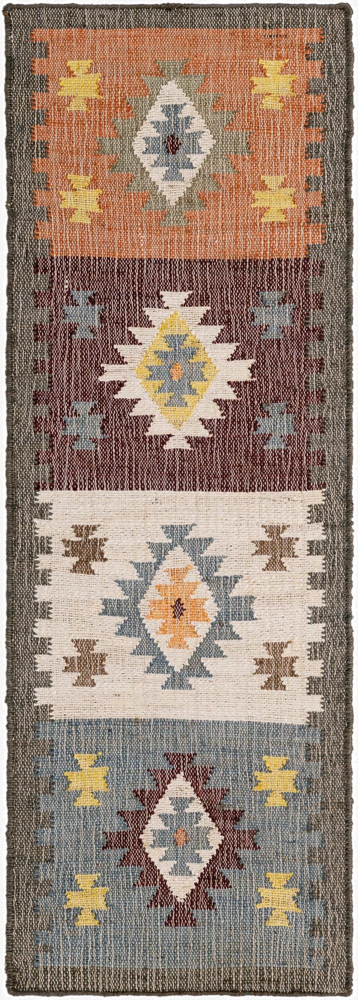 2' x 6' 1  Hand Woven Kala Handwoven Jute Runner Rug