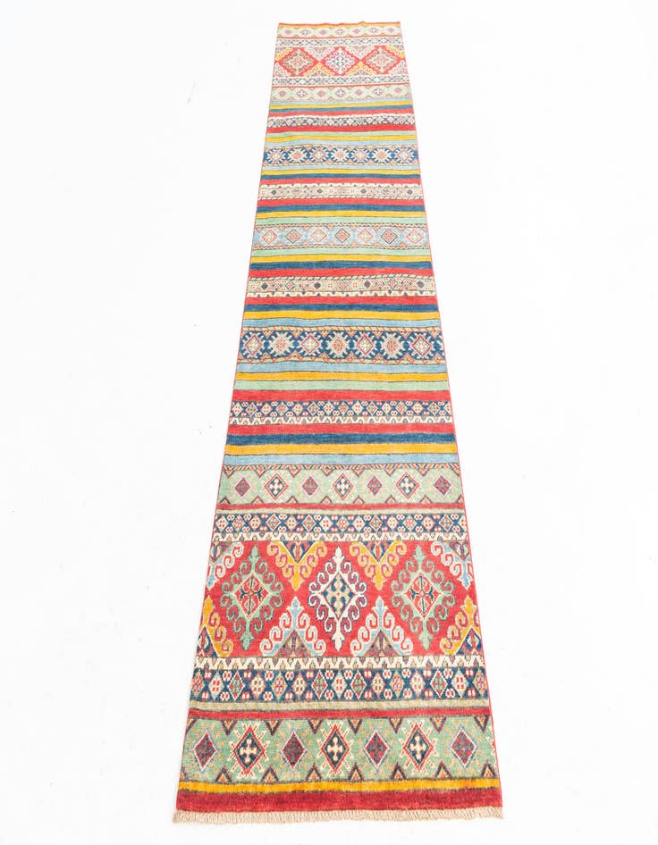 Detail image of 2' 8 x 9' 9  Hand Knotted Kazak Runner Rug