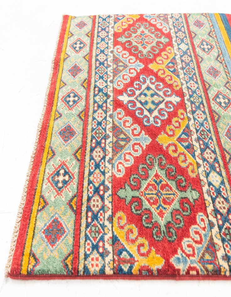 Detail image of 2' 8 x 9' 9  Hand Knotted Kazak Runner Rug