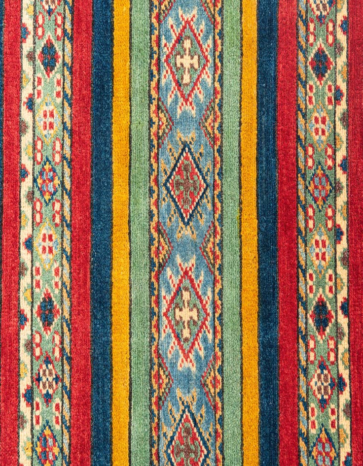 Detail image of 2' 8 x 9' 9  Hand Knotted Kazak Runner Rug
