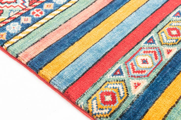 Detail image of 2' 8 x 9' 8 Hand Knotted Kazak Runner Rug