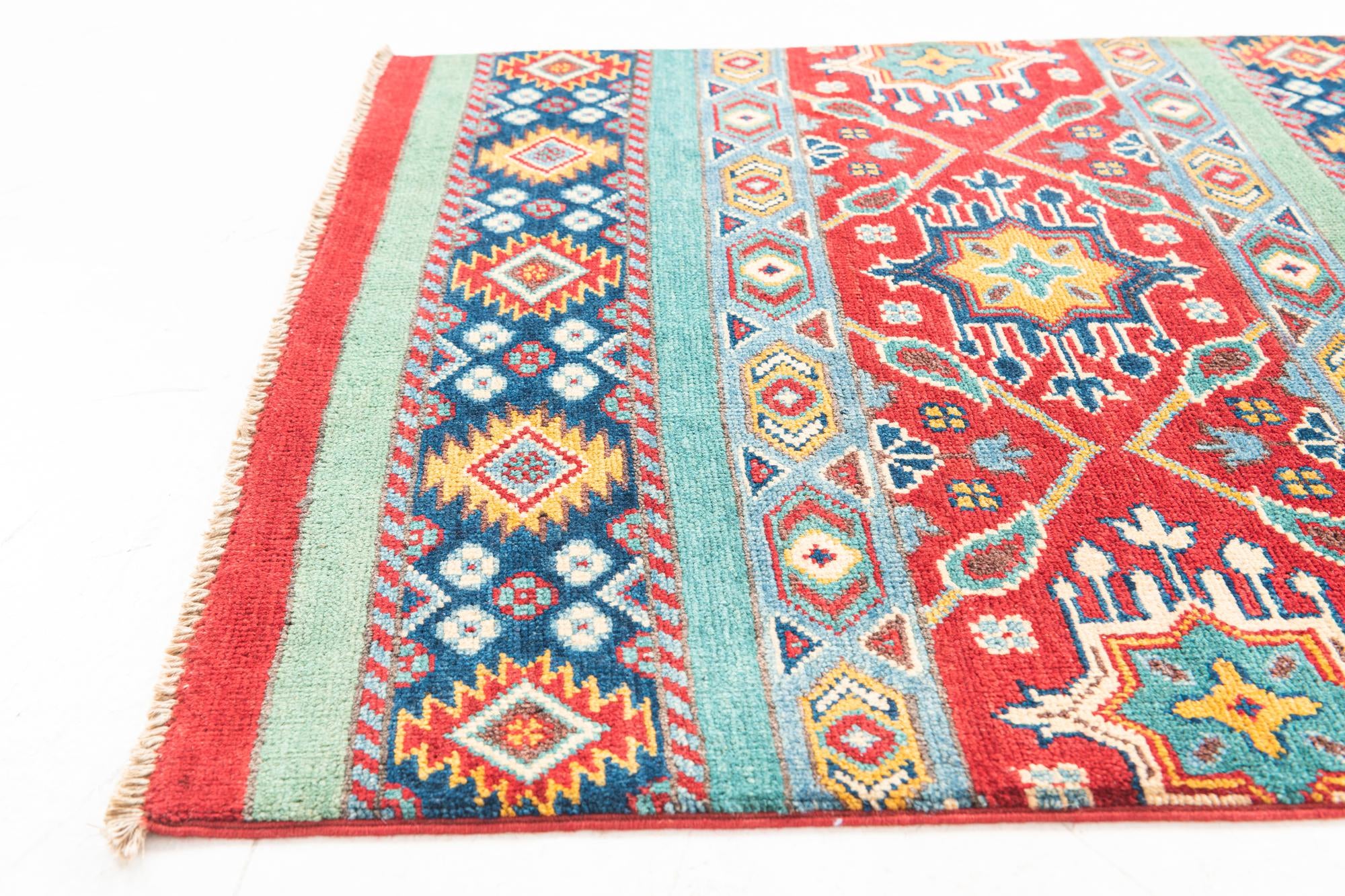 2' 9 x 10' Hand Knotted Kazak Runner Rug