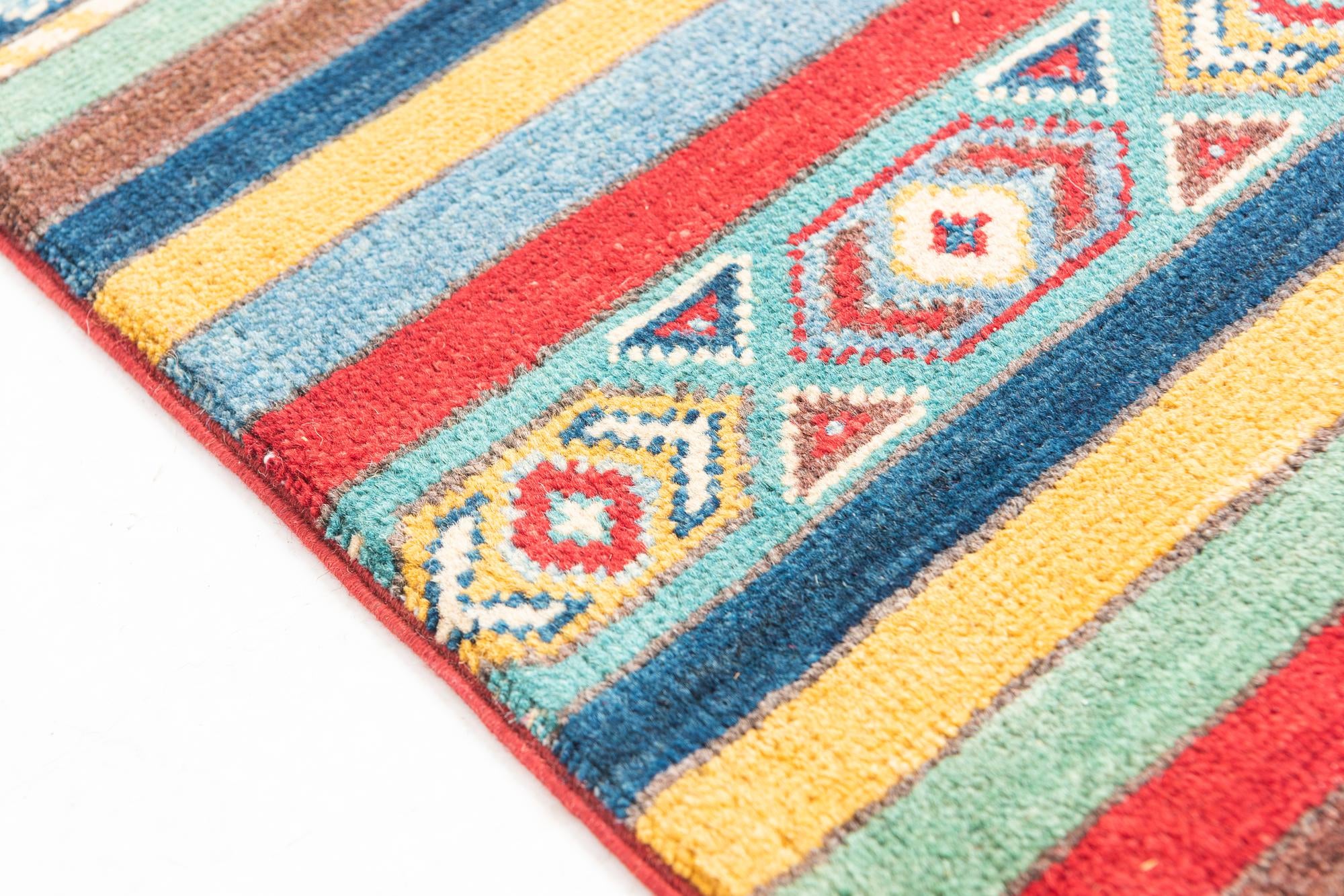 2' 9 x 10' Hand Knotted Kazak Runner Rug
