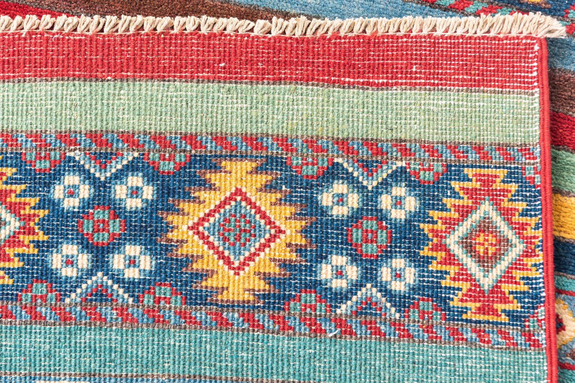 2' 9 x 10' Hand Knotted Kazak Runner Rug