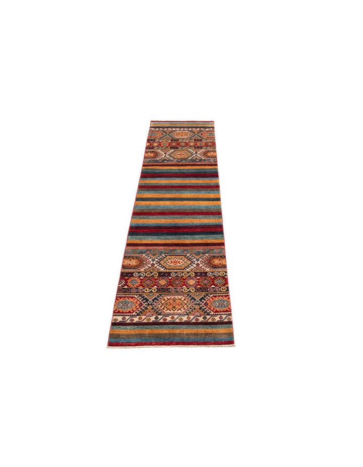 2' 8 x 9' Hand Knotted Kazak Runner Rug