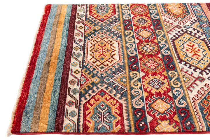 2' 8 x 9' Hand Knotted Kazak Runner Rug